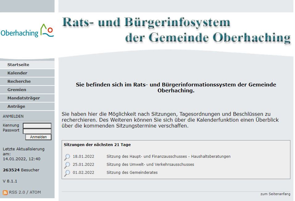 Rats-/Bürgerinfo Gem. Oberhaching