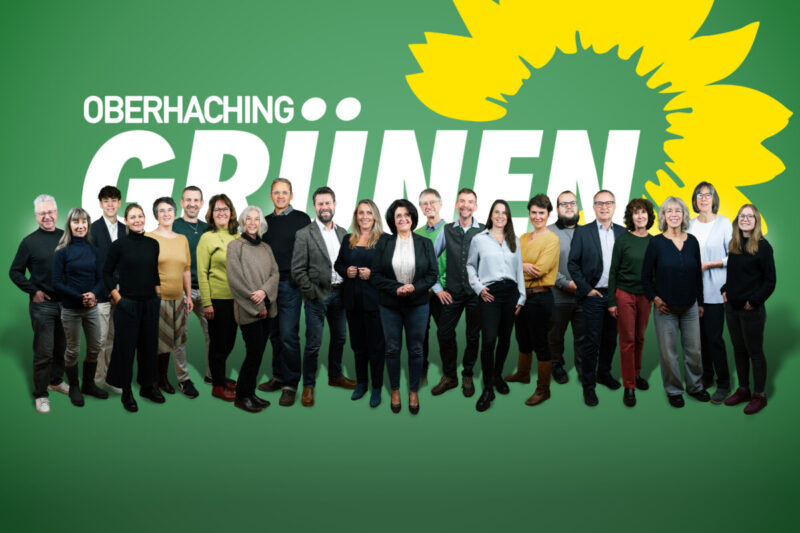 Die Kanidierenden von Bündnis 90 / Die Grünen für den Gemeinderat Oberhaching